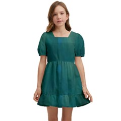 Background Green Kids  Short Sleeve Dolly Dress