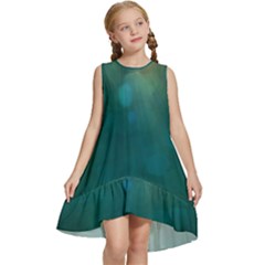 Background Green Kids  Frill Swing Dress