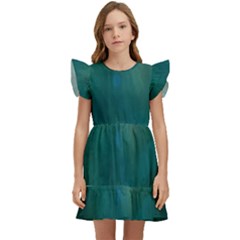 Background Green Kids  Winged Sleeve Dress