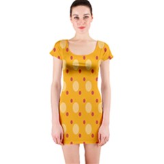 Circles-color-shape-surface-preview Short Sleeve Bodycon Dress by nate14shop