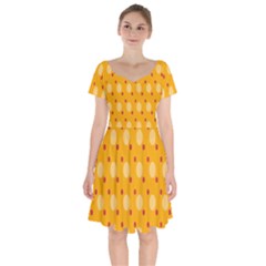 Circles-color-shape-surface-preview Short Sleeve Bardot Dress by nate14shop