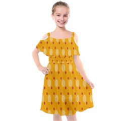 Circles-color-shape-surface-preview Kids  Cut Out Shoulders Chiffon Dress by nate14shop