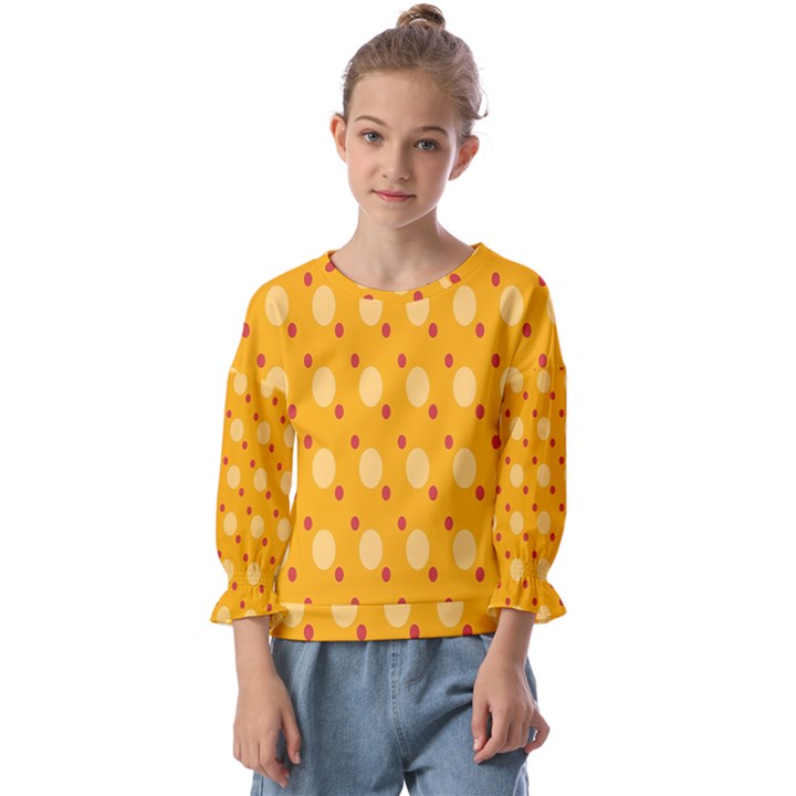 Circles-color-shape-surface-preview Kids  Cuff Sleeve Top