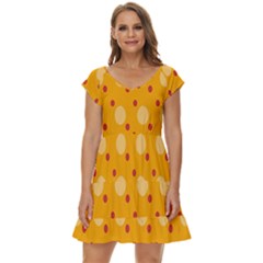 Circles-color-shape-surface-preview Short Sleeve Tiered Mini Dress by nate14shop