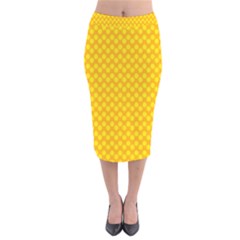 Polkadot Gold Velvet Midi Pencil Skirt by nate14shop