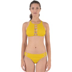 Polkadot Gold Perfectly Cut Out Bikini Set by nate14shop