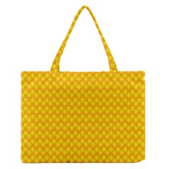 Polkadot Gold Zipper Medium Tote Bag by nate14shop