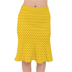 Polkadot Gold Short Mermaid Skirt by nate14shop