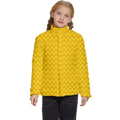 Polkadot Gold Kids  Puffer Bubble Jacket Coat