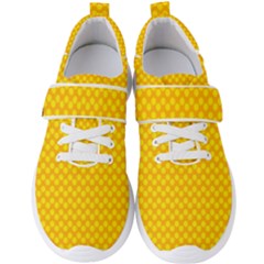 Polkadot Gold Men s Velcro Strap Shoes by nate14shop