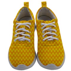 Polkadot Gold Mens Athletic Shoes