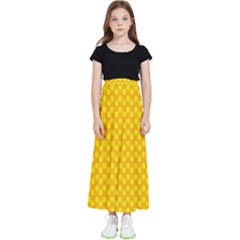 Polkadot Gold Kids  Flared Maxi Skirt by nate14shop