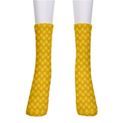 Polkadot Gold Crew Socks by nate14shop