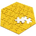 Polkadot Gold Wooden Puzzle Hexagon View2