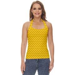 Polkadot Gold Basic Halter Top