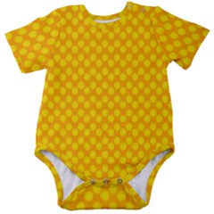 Polkadot Gold Baby Short Sleeve Onesie Bodysuit by nate14shop