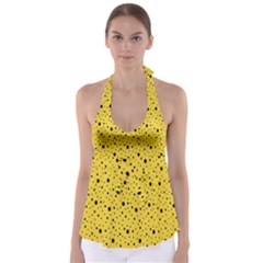 Polkadot Yellow Babydoll Tankini Top