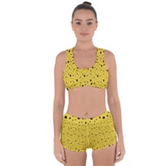 Polkadot Yellow Racerback Boyleg Bikini Set by nate14shop