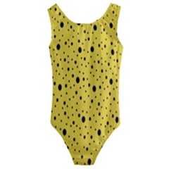 Polkadot Yellow Kids  Cut-Out Back One Piece Swimsuit