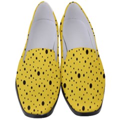 Polkadot Yellow Women s Classic Loafer Heels