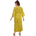 Polkadot Yellow Grecian Style  Maxi Dress View2