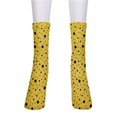 Polkadot Yellow Crew Socks by nate14shop