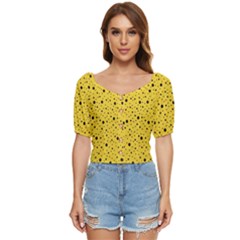 Polkadot Yellow Button up blouse