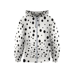 Motif-polkadot-001 Kids  Zipper Hoodie