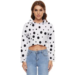 Motif-polkadot-001 Women s Lightweight Cropped Hoodie