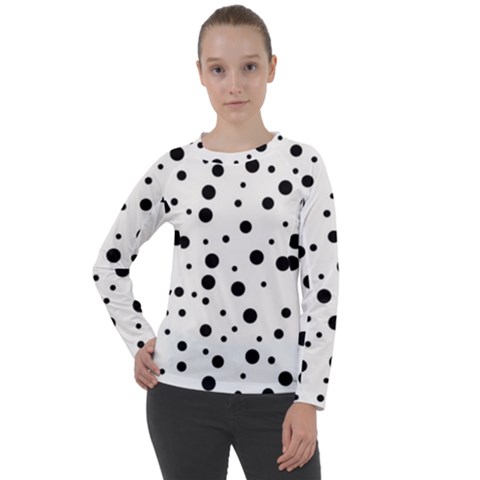 Motif-polkadot-001 Women s Long Sleeve Raglan Tee by nate14shop