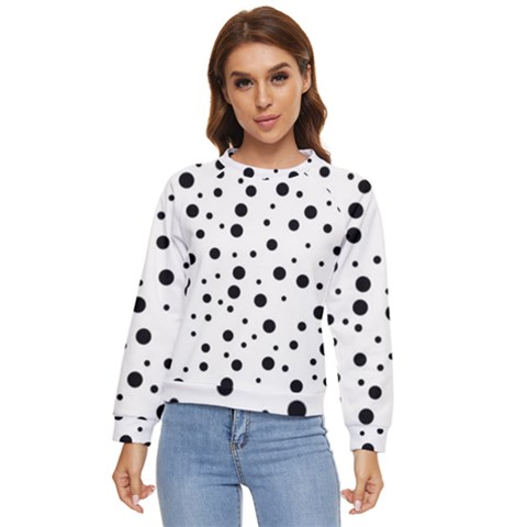 Motif-polkadot-001 Women s Long Sleeve Raglan Tee by nate14shop