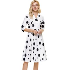 Motif-polkadot-001 Classy Knee Length Dress