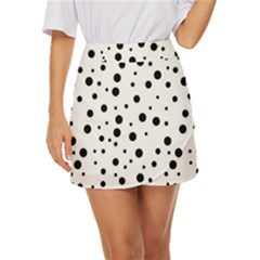 Motif-polkadot-001 Mini Front Wrap Skirt