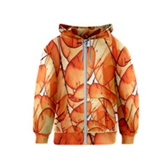 Orange Kids  Zipper Hoodie