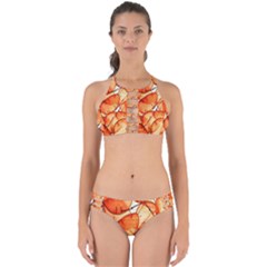 Orange Perfectly Cut Out Bikini Set