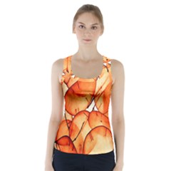 Orange Racer Back Sports Top by nate14shop