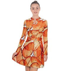 Orange Long Sleeve Panel Dress by nate14shop