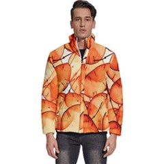 Orange Men s Puffer Bubble Jacket Coat