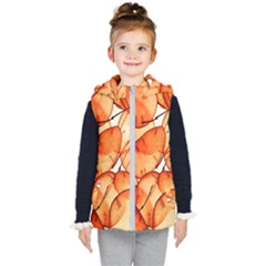 Orange Kids  Hooded Puffer Vest by nate14shop