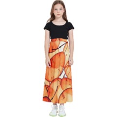 Orange Kids  Flared Maxi Skirt by nate14shop