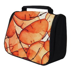 Orange Full Print Travel Pouch (small) by nate14shop