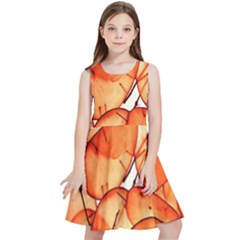 Orange Kids  Skater Dress by nate14shop