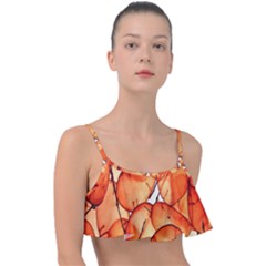 Orange Frill Bikini Top by nate14shop