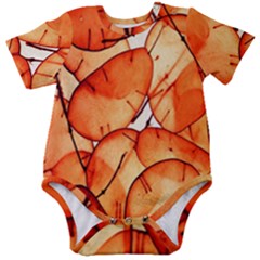 Orange Baby Short Sleeve Onesie Bodysuit