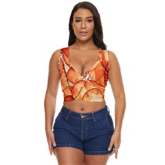 Orange Women s Sleeveless Wrap Top by nate14shop