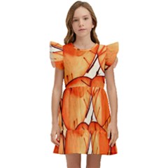 Orange Kids  Winged Sleeve Dress