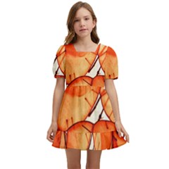 Orange Kids  Short Sleeve Dolly Dress