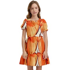 Orange Kids  Puff Sleeved Dress