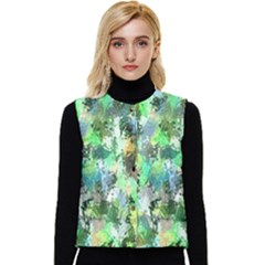 Painting Women s Short Button Up Puffer Vest by nate14shop