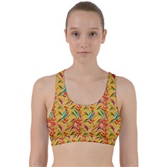 Pattern Back Weave Sports Bra by nate14shop